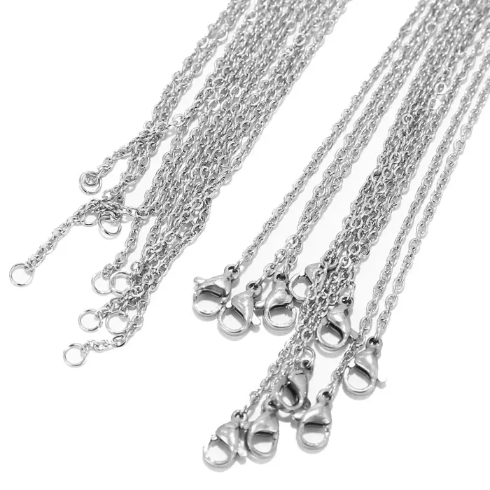 Colliers de chaîne de câble en or, 10 pièces/lot