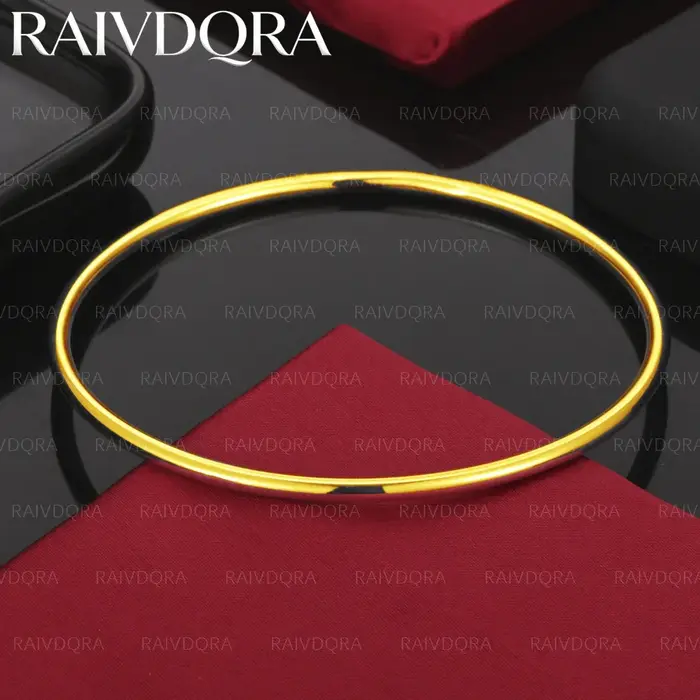 Bracelets solides plaqués or 18 carats, 3mm, pour femmes et hommes, bijoux de charme, pour mariage, 