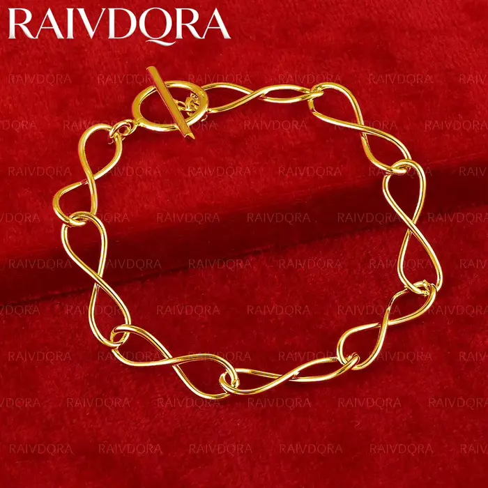 Bracelet à boucle géométrique plaqué or 18 carats pour hommes et femmes, bijoux de boutique, mode, fêtes, anniversaires, cadeaux