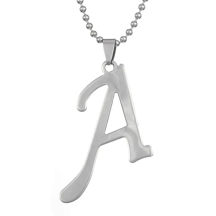 Collier Prénom Alphabet A-Z My Shape – Pendentifs Lettres Anglaises Majuscules en Alliage (C