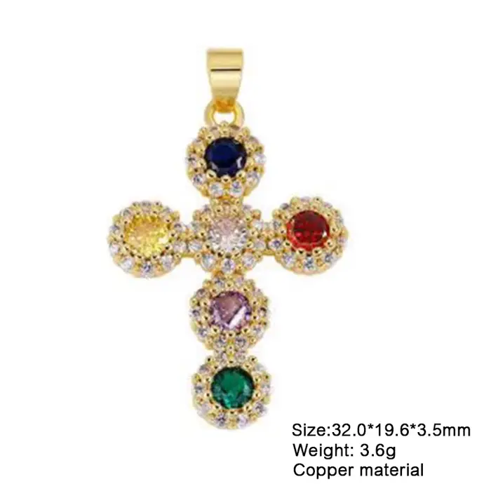 Breloques croix chrétiennes pour femmes, bijoux exécutifs, contre-indiqué, or véritable 18 carats, c