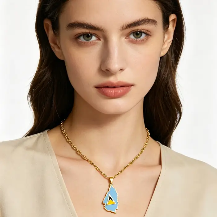 Collier pendentif en acier inoxydable pour hommes et femmes