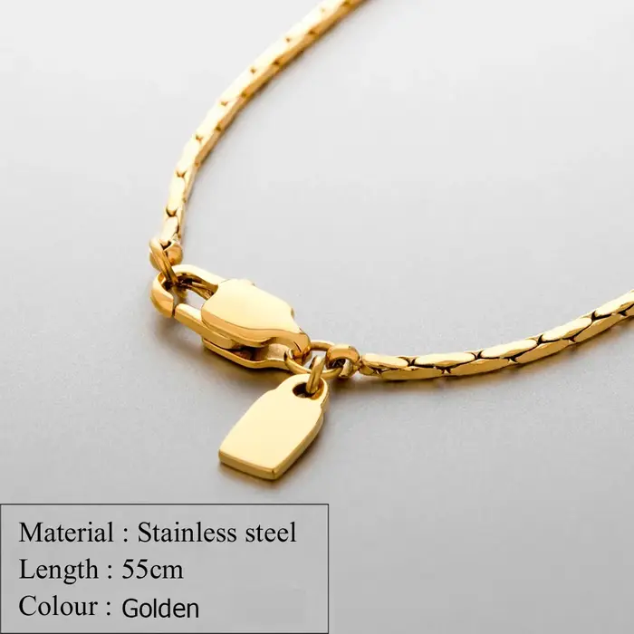 Collier en acier inoxydable pour homme