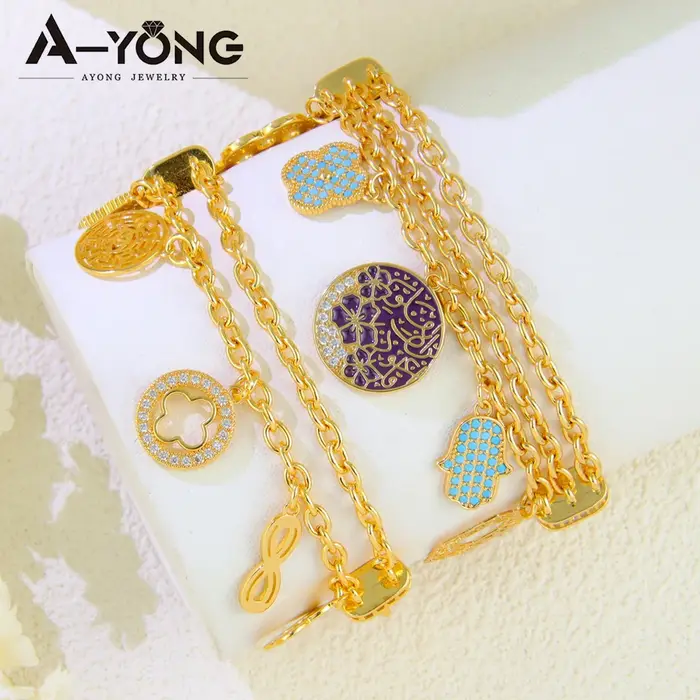 Bracelet plaqué or de dubaï