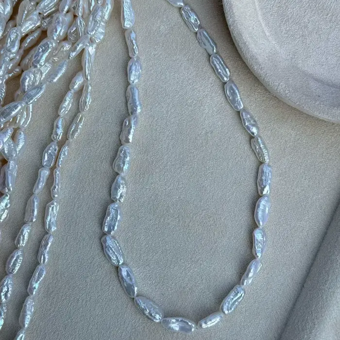 Keshi – collier de perles d'eau douce naturelles irrégulières, fabrication de bijoux, Bracelets, bou