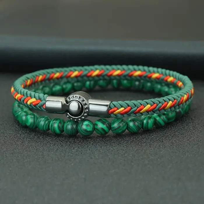Bracelets uniques homme en fil rond minimaliste avec aimant fermeture pour bureau et loisirs polyvalents
