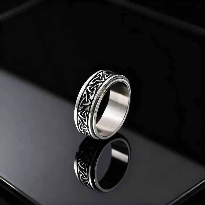 Bagues Rune à nœud celtique Vintage pour hommes