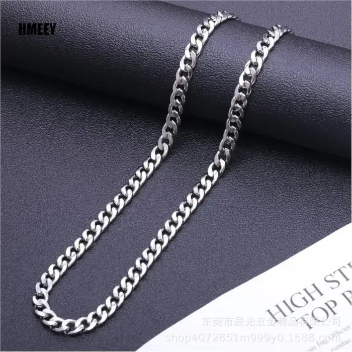 Hmeey – collier chaîne en acier inoxydable