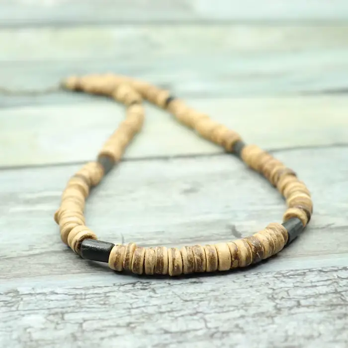Nouveau collier Unique en coquille de noix de coco naturelle pour hommes
