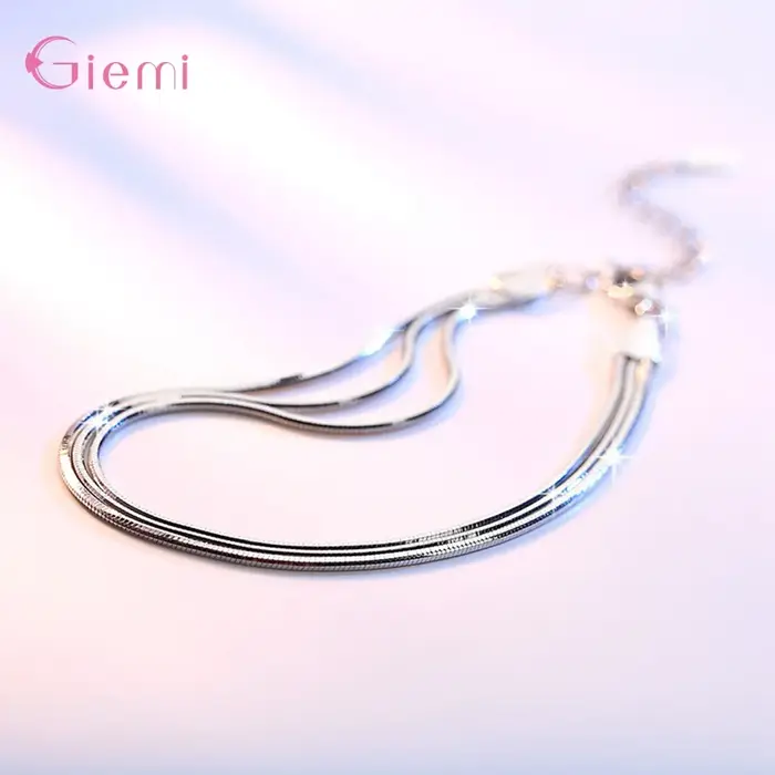 Bracelet en argent regardé 925 pour femme