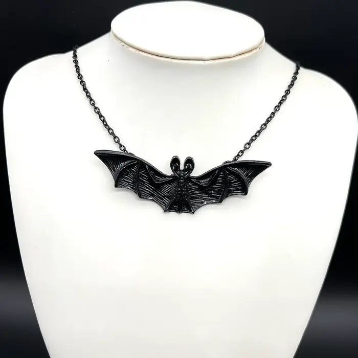 Collier chauve-souris Vampire Punk gothique perles chauve-souris pendentif chaîne collier pour femme
