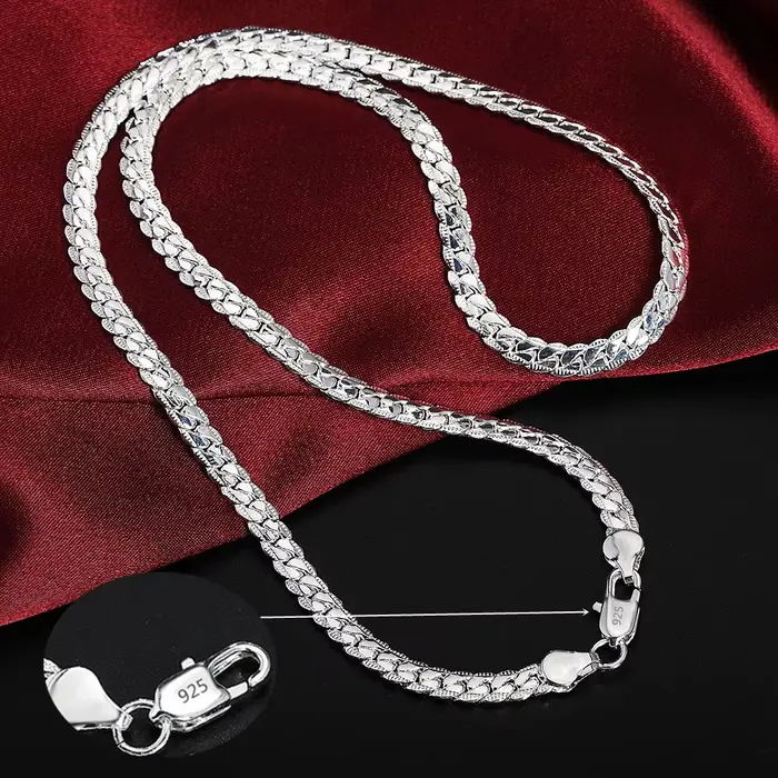 Collier en argent Sterling 925 pour femmes et hommes
