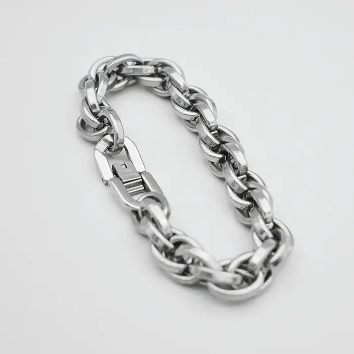 Bracelet Punk en acier inoxydable avec design géométrique pour hommes et femmes occasions spéciales virilité urbaine