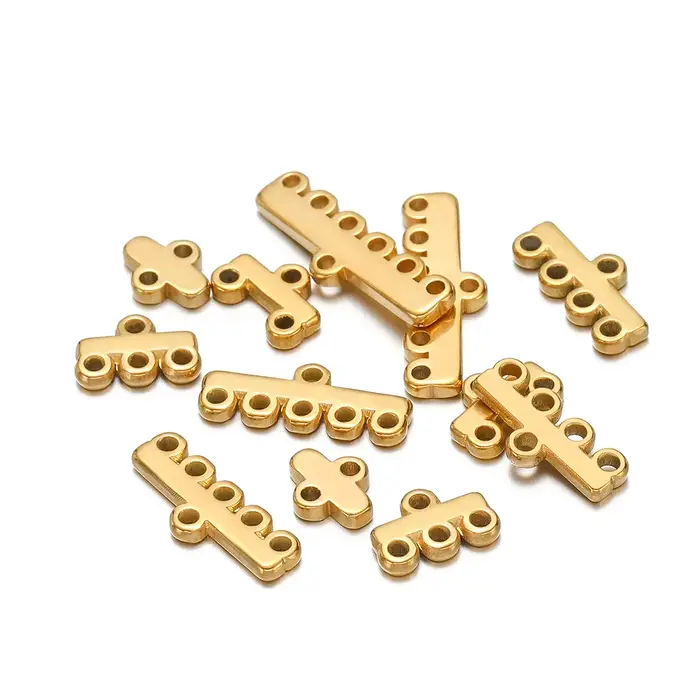 20 pièces en acier inoxydable or multicouche collier Bracelet brin fermoirs Bails chaînes connecteurs pour bijoux à bricoler soi-même résultats fournitures