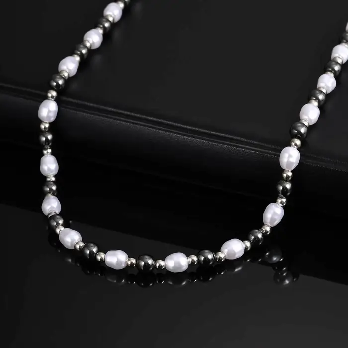 Collier de perles Hip Hop pour hommes et garçons