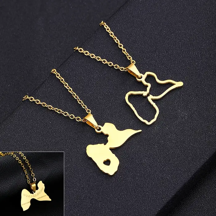 Collier pendentif en acier inoxydable pour hommes et femmes