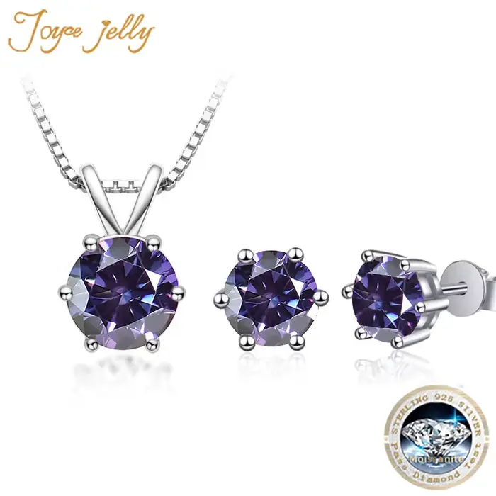 3CT Moissanite ensemble de bijoux avec GRA en argent Sterling 925 collier boucles d'oreilles mariage Fine Jewerly passe