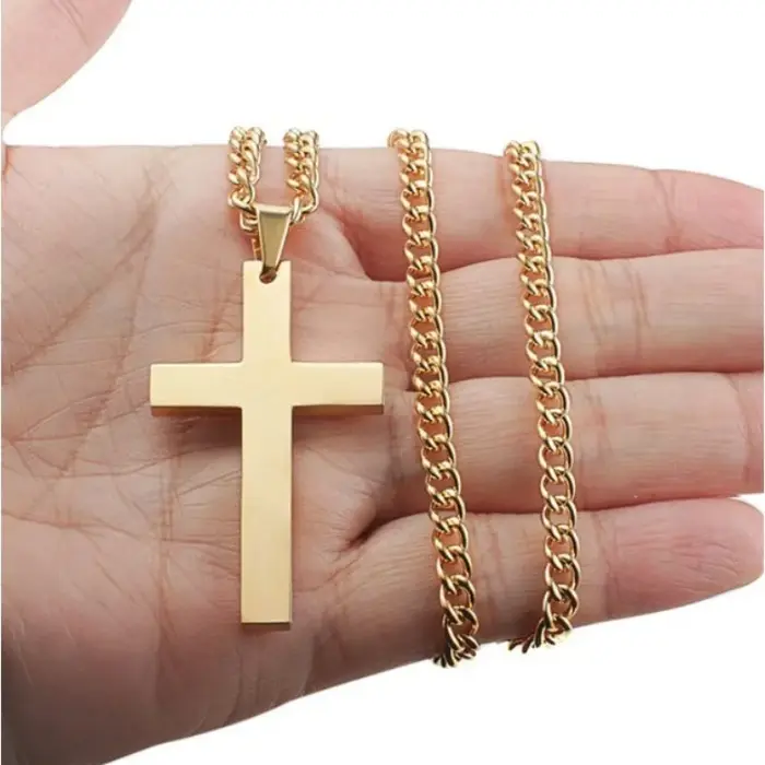 Collier unisexe avec croix de jésus
