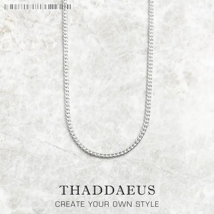 Collier chaîne à maillons latéraux de 2mm, flambant neuf, Glam, Bijoux à la mode européens en argent