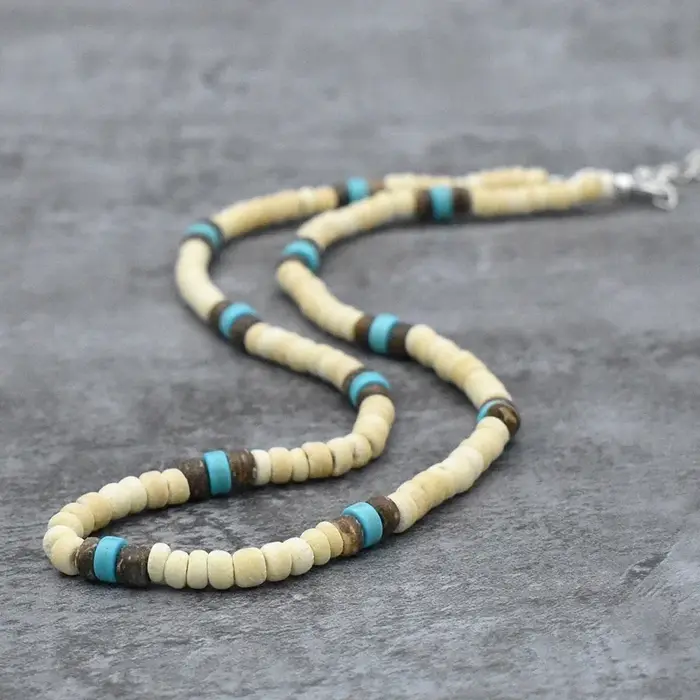 Collier de surfeur bohème pour homme, plage d'été, simple, géométrique, tribal, ethnique, coquille d
