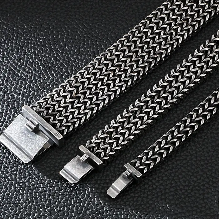 Bracelet chaîne cubaine large 12/30MM pour homme
