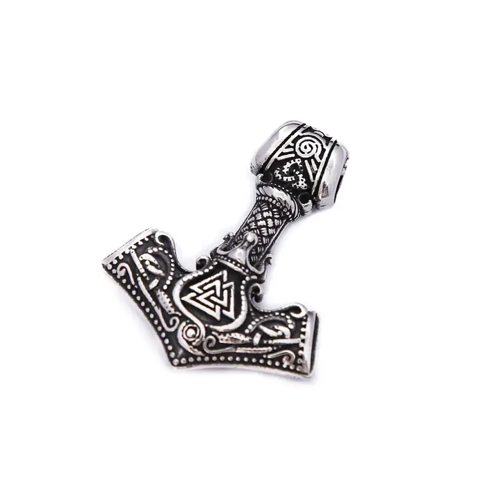 Collier pendentif marteau de Thor Viking vintage, colliers de la présidence, punk hip hop, collier Valknut nordique, amulette masculine, bijoux cadeaux, mode, vente en gros occasions spéciales