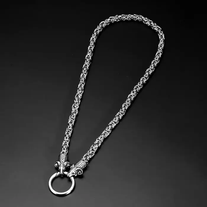 Collier monolithe rétro pour hommes