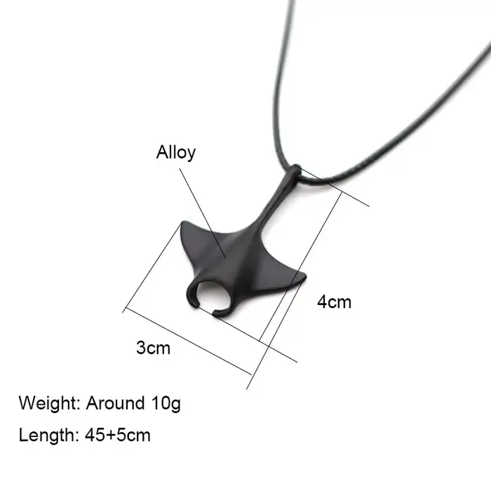 Collier Manta Ray avec pendentif animaux de l'océan, réglable, fait à la main, corde de cire bohème, ras du cou pour hommes et femmes, bijoux de plage, cadeau Joyas