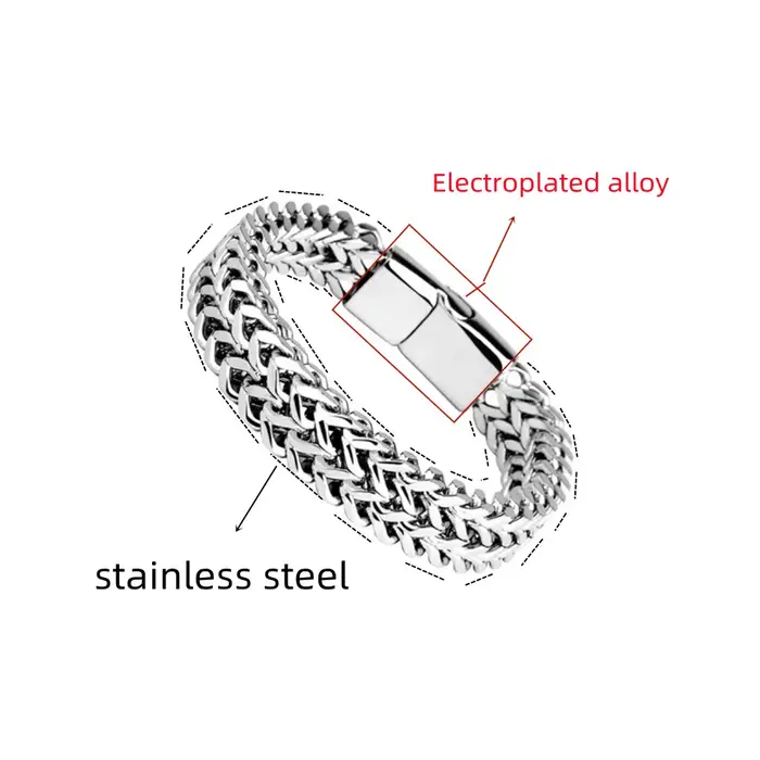 Bracelet tressé en acier inoxydable