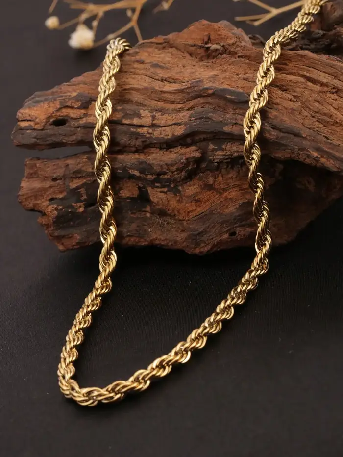 1 collier chaîne tressée