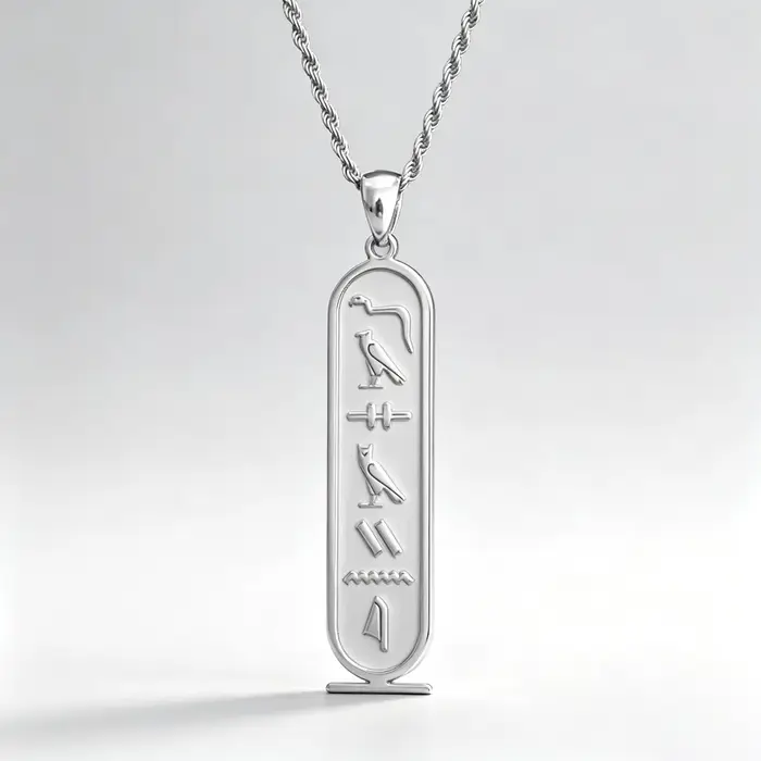 Collier personnalisé avec nom égyptien, couleur or, pendentif avec nom hieroglyphique, bijoux de l'Egypte ancienne, cadeau pour les amateurs de culture rétro