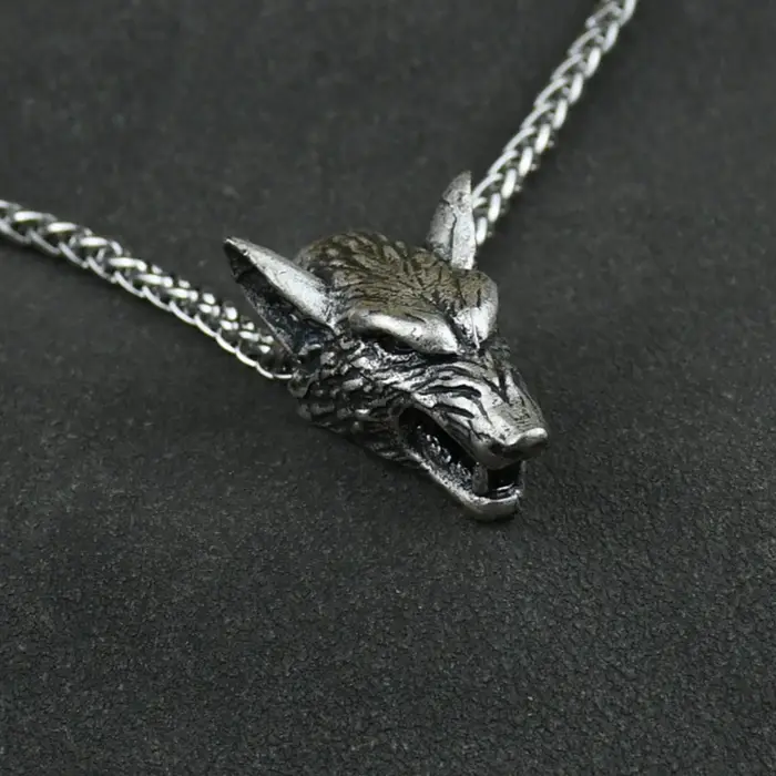 Collier tête de loup viking amulette bijou original pour hommes et femmes occasions spéciales historiques