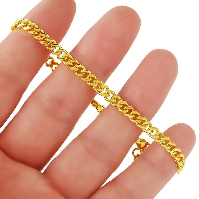 Bracelet plaqué or cubain Andara élégant à la mode pour femmes occasions spéciales cadeau surprise