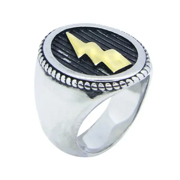 Bague solide éclair en acier inoxydable 316L