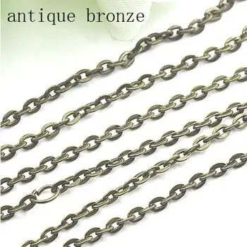 Colliers de la présidence en argent et or, 10 mètres/lot, bijoux à maillons plats, bricolage, collie