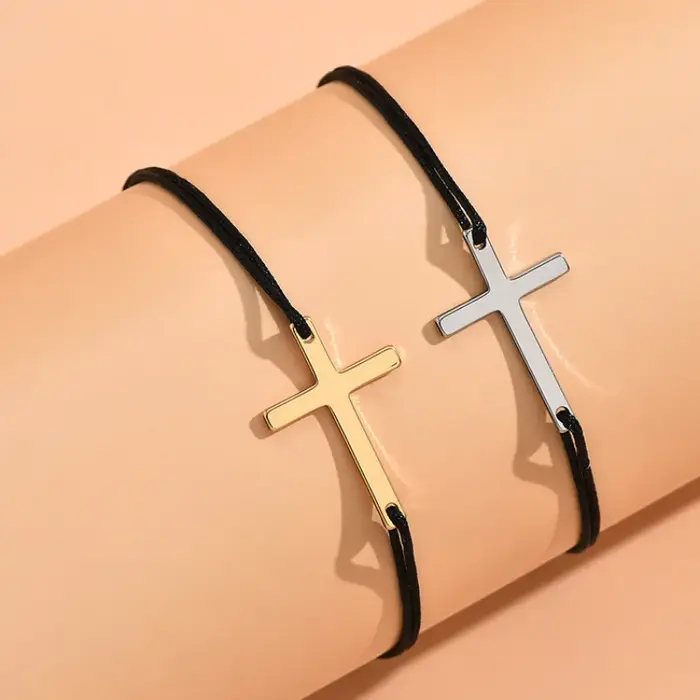 Bracelet croisé 2 pièces/paire pour hommes et femmes