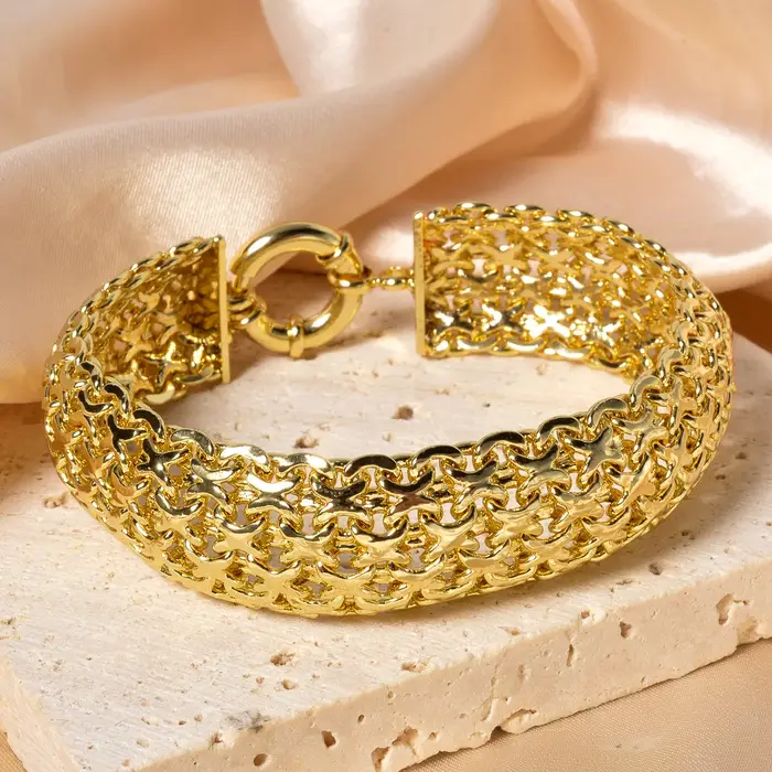 Bracelet en cuivre plaqué or 18 carats