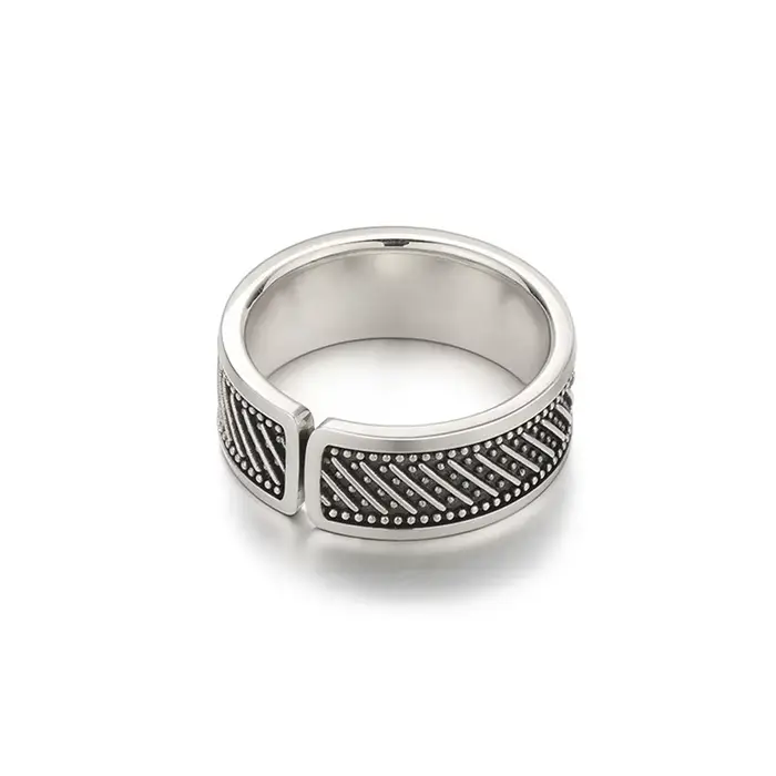 Bague géométrique minimaliste pour hommes