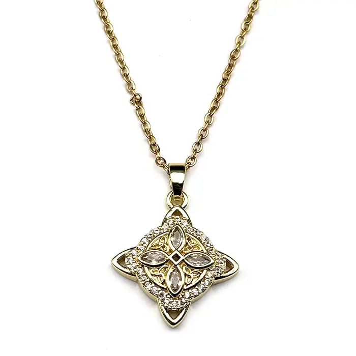 Collier porte-bonheur nœud de sorcière celtique pour femmes et hommes