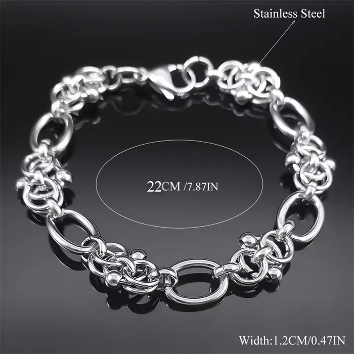 Collier chaîne gothique avec nœud d'épines pour hommes et femmes, en acier inoxydable, couleur argent, tendance Hip Hop, chaînes de cou, bijoux Cool