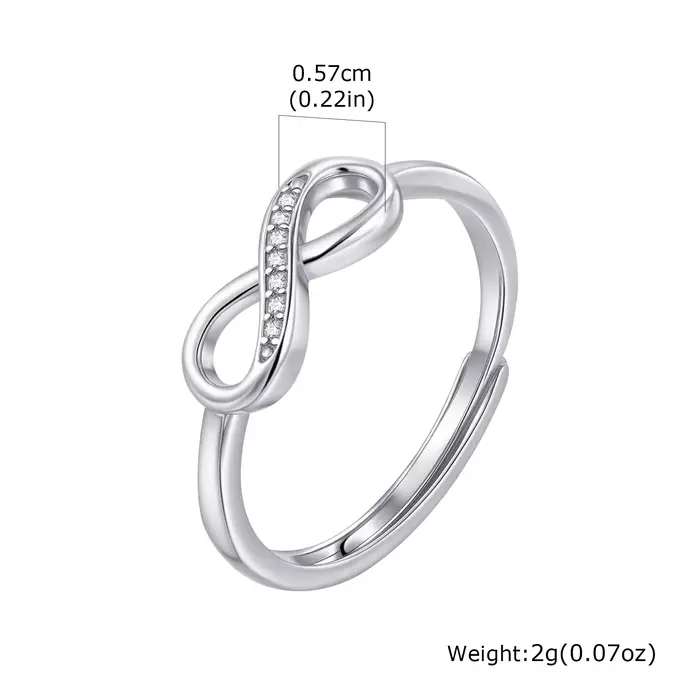 Bague en métal élégante avec design géométrique pour femmes, symbole d'amour éternel, idéale pour les occasions spéciales comme les fiançailles, mariage et anniversaires