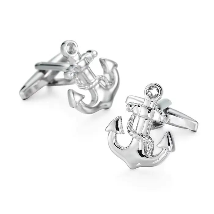 Boutons de manchette de chemise française pour hommes, matériau en cuivre, divertissement, sport, cartes à jouer, gouvernail de golf, conception d'ancre, boutons de poignet français