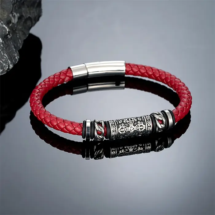 Bracelet en cuir Viking pour hommes