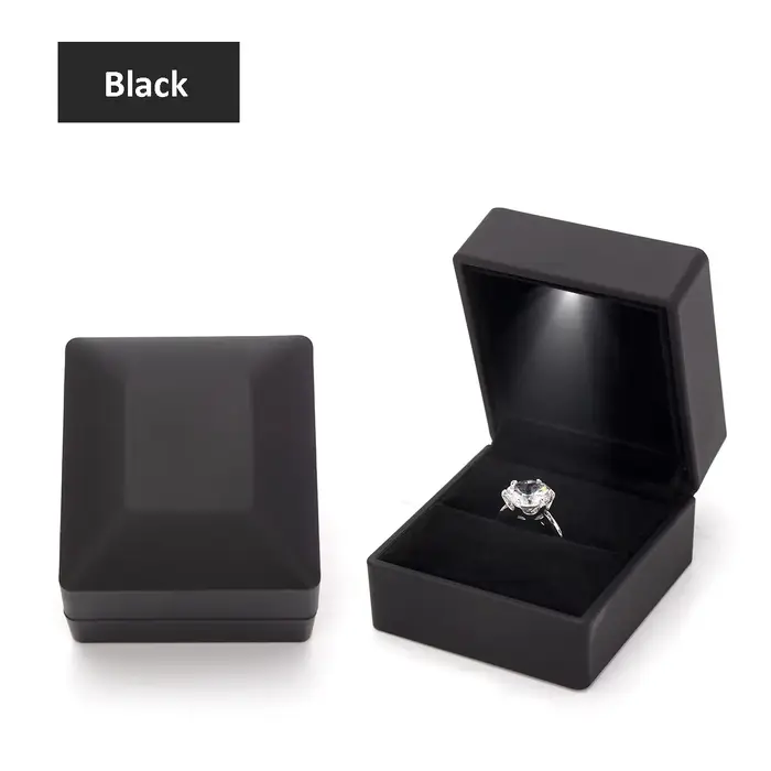 Boîte à bijoux LED pour bague et collier