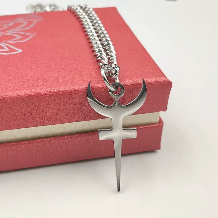 Collier Hades pendentif Trident religieux en acier inoxydable
