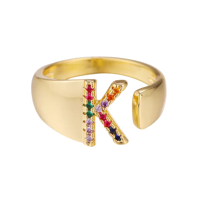 Juya-Bagues ouvertes et ajustables plaquées or véritable 18 carats pour hommes et femmes