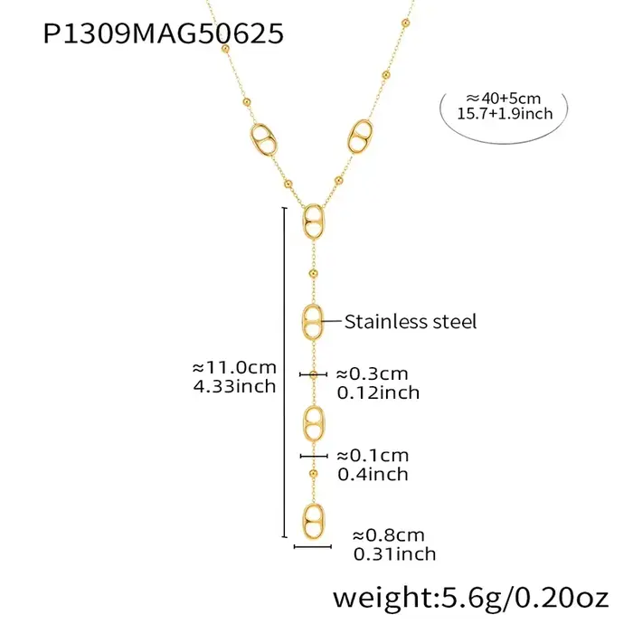 Collier Long en acier inoxydable de qualité supérieure