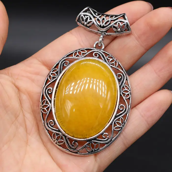 Pendentif rétro en pierre naturelle Lapis Lazuli bohème avec breloques cristallines accessoires pour femmes bijoux à faire soi-même occasions spéciales