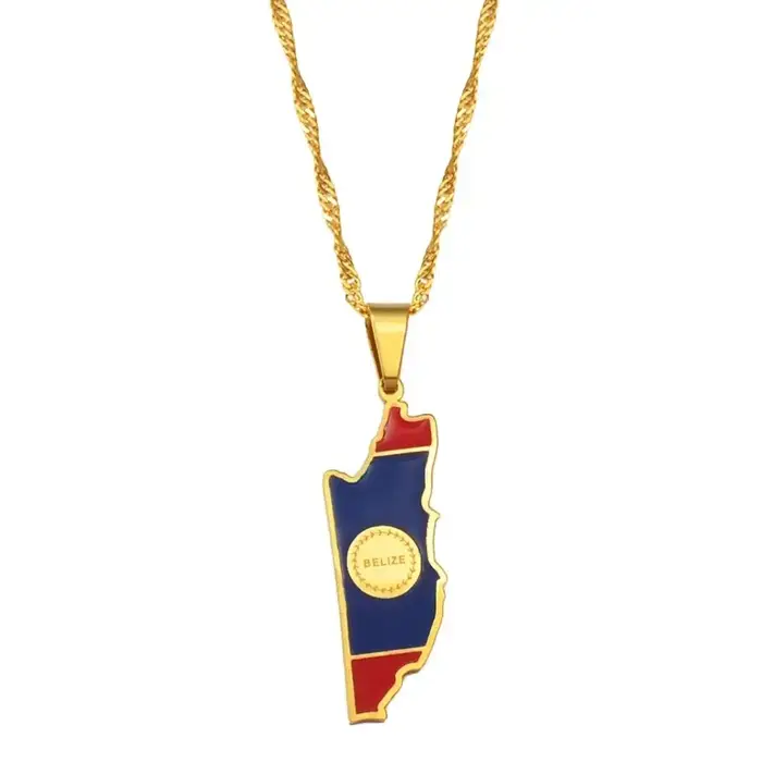 Anniyoc – collier avec pendentif en forme de drapeau