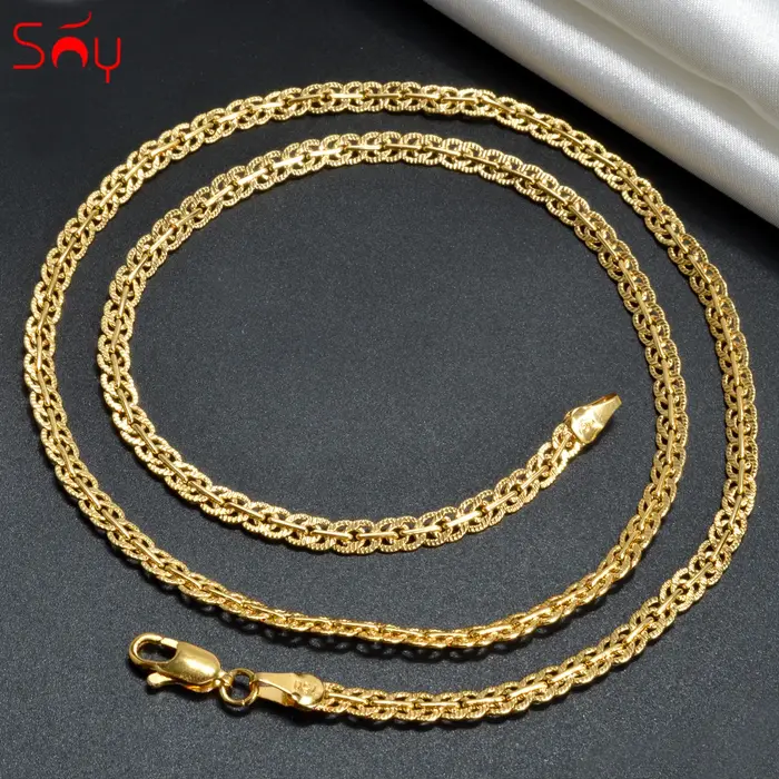 Collier chaîne de maillons plaqué or 18 carats avec croix de 5mm pour femme et homme usage quotidien occasions spéciales cadeau de fête de mariage